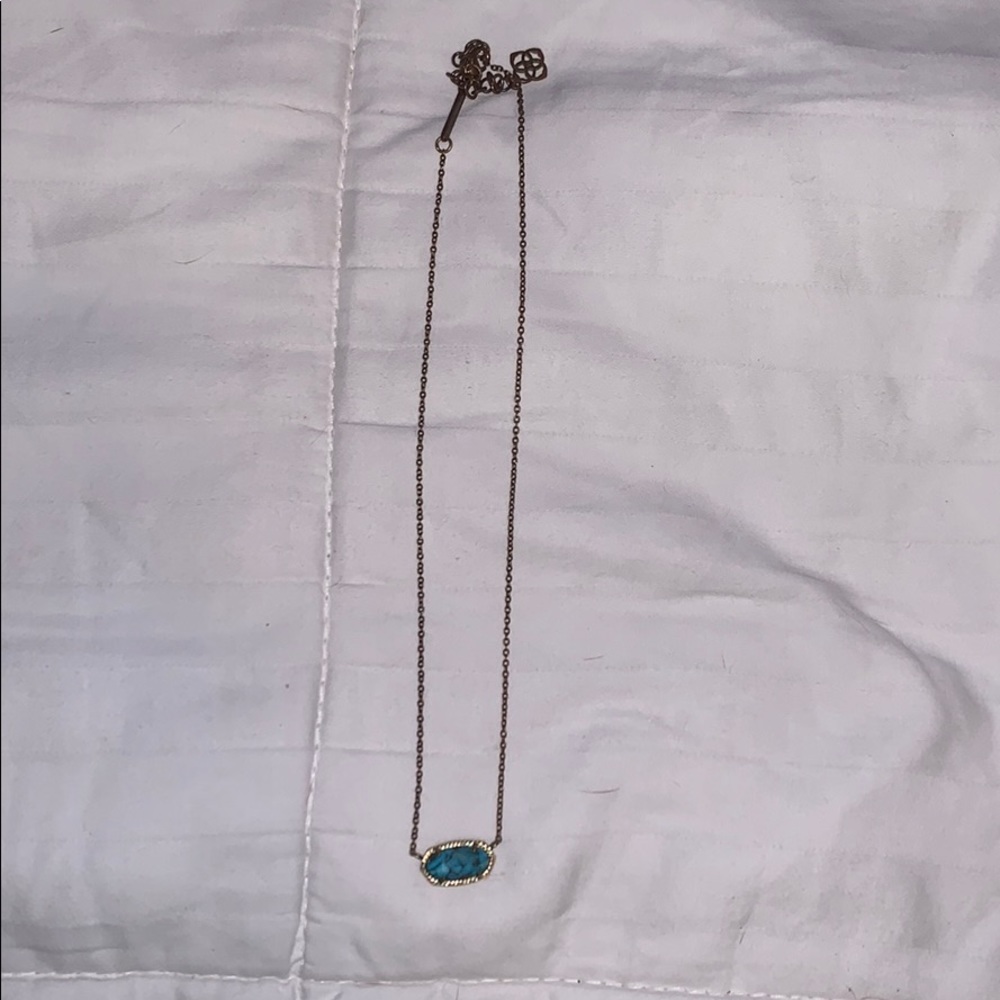 blue and gold kendra scott necklace